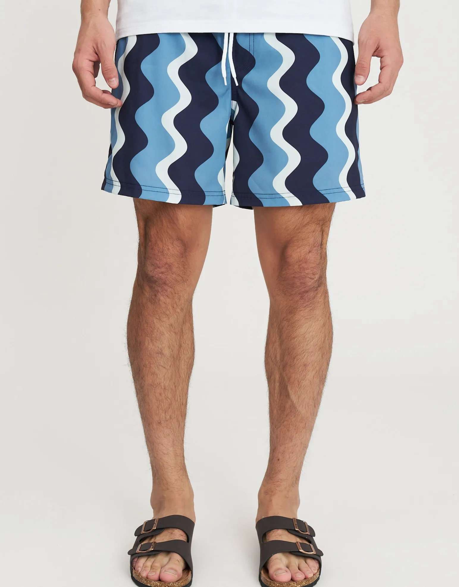 Wavey Swim Shorts in Blue