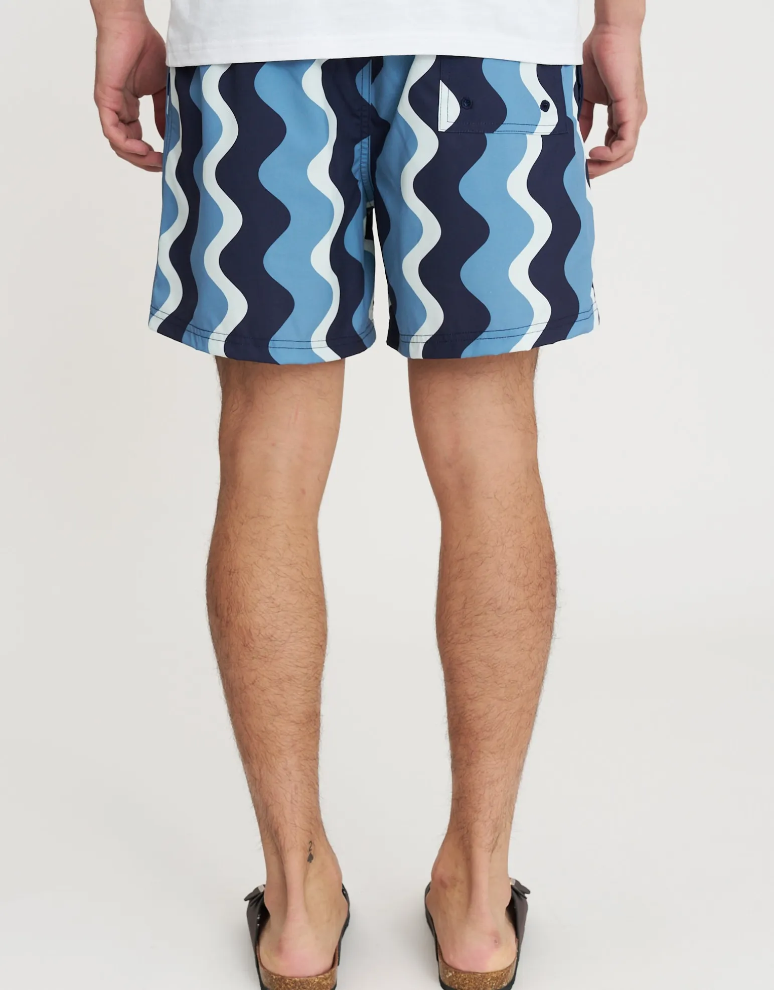 Wavey Swim Shorts in Blue