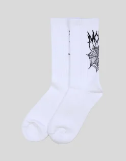 Web Crew Socks in White
