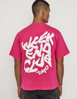 Weekend Club International Relaxed Fit T Shirt in Black