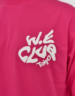 Weekend Club International Relaxed Fit T Shirt in Sunset Pink