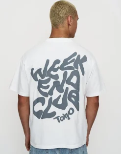 Weekend Club International Relaxed Fit T Shirt in Sunset Pink