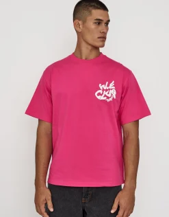 Weekend Club International Relaxed Fit T Shirt in Sunset Pink
