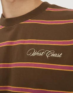 West Coast Striped Relaxed Fit T Shirt in Multi