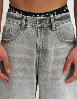 West Divison Baggy Fit Jorts in Bleached Grey
