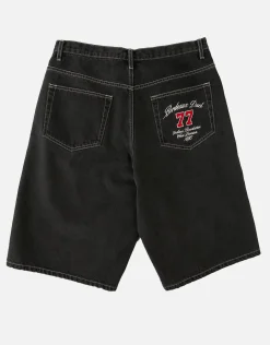 West Divison Baggy Fit Jorts in Bleached Grey