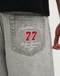 West Divison Baggy Fit Jorts in Bleached Grey