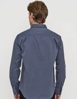 Wisconsin Long Sleeve Shirt in Shadow Blue