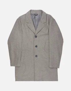 Wool Blend Overcoat in Biscuit