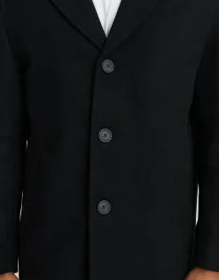 Wool Blend Overcoat in Biscuit