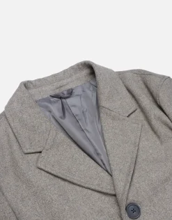 Wool Blend Overcoat in Biscuit