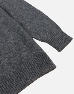 100% Wool Crew Neck Knit in Black