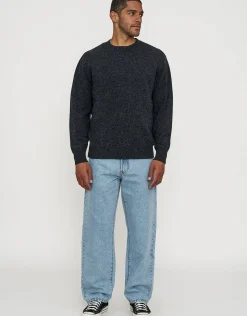 100% Wool Crew Neck Knit in Black