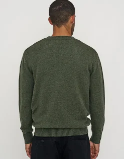 100% Wool Crew Neck Knit in Steel
