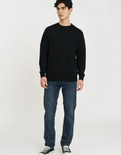 100% Wool Crew Neck Knit in Steel
