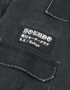 Worldwide Cropped Short Sleeve Shirt in Black