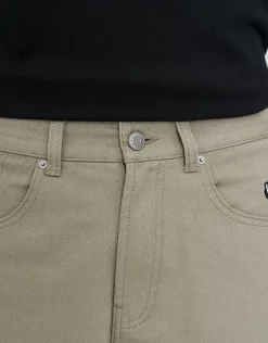 WRLDVSN Baggy Fit Twill Jorts in Charcoal