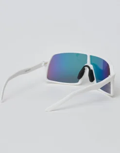 Xavier Shield Sunglasses in White/orange