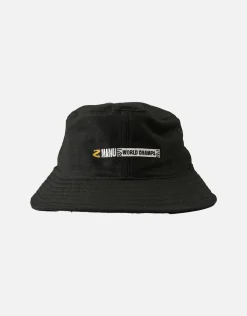 Z Manu World Champs Bucket Hat in Solid Black