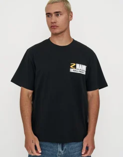 Z Manu World Champs Relaxed Fit T Shirt in Solid Black
